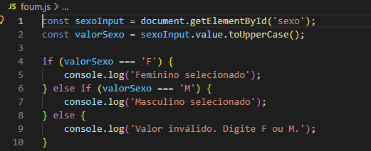 Criando condição