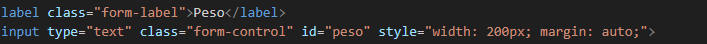 Input e label